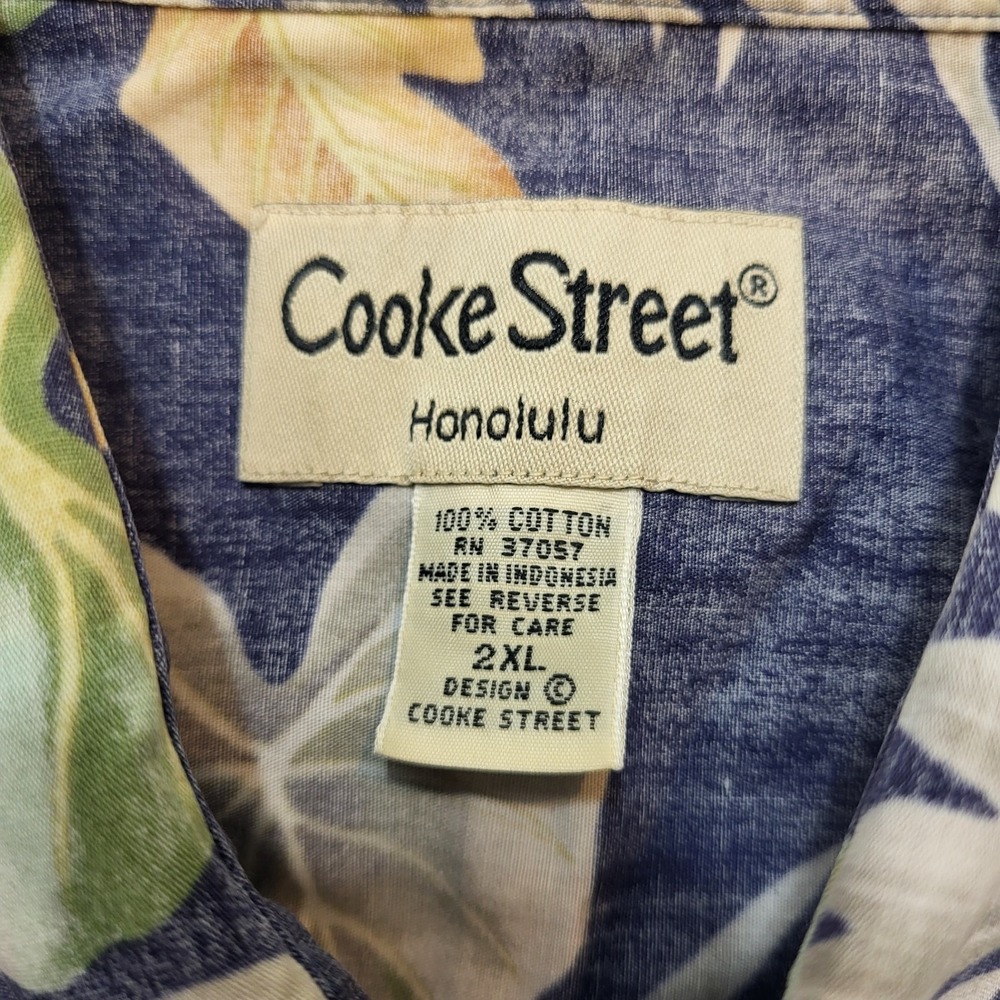 Cooke Street Honolulu 100% Cotton Hawaiian‎ Print Button Pocket Shirt Size 2XL - Picture 3 of 9